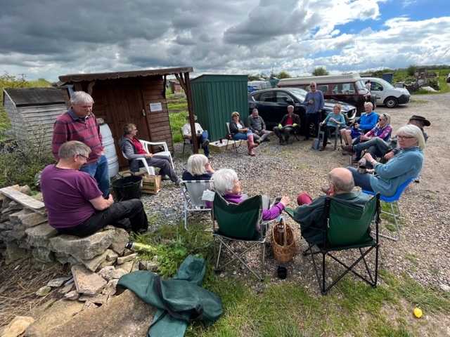 Coffee at the plot session.